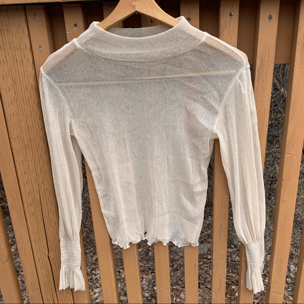 Sparkly transparent long sleeve under or over shirt